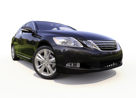 Modern luxury car on a light backgroundの写真素材