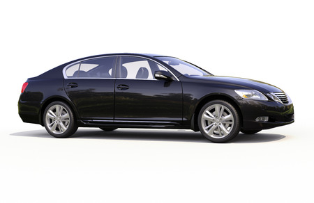 Modern luxury car on a light backgroundの写真素材