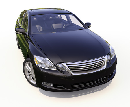 Modern luxury car on a light backgroundの写真素材