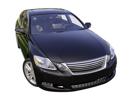 Modern luxury car isolated on a white backgroundの写真素材