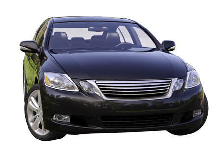 Modern luxury car isolated on a white backgroundの写真素材