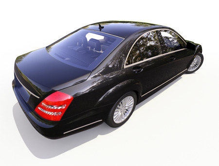 Modern luxury executive car on a white backgroundの写真素材