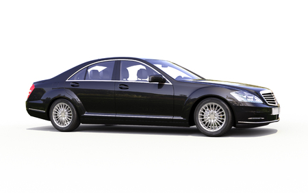 Modern luxury executive car on a white backgroundの写真素材