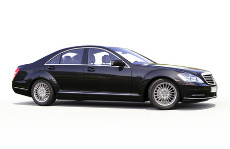 Modern luxury executive car on a white backgroundの写真素材