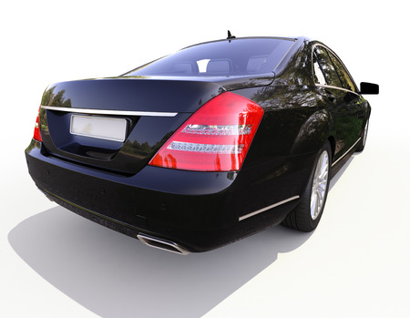 Modern luxury executive car on a white backgroundの写真素材