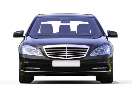 Modern luxury executive car on a white backgroundの写真素材