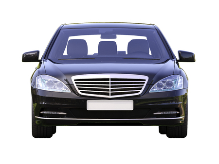 Modern luxury executive car isolated on a white backgroundの写真素材