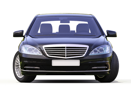 Modern luxury executive car on a white backgroundの写真素材