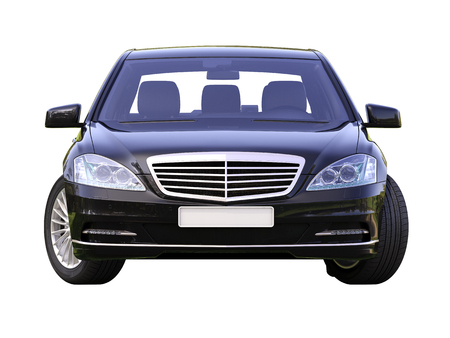 Modern luxury executive car isolated on a white backgroundの写真素材
