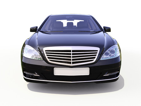 Modern luxury executive car on a white backgroundの写真素材