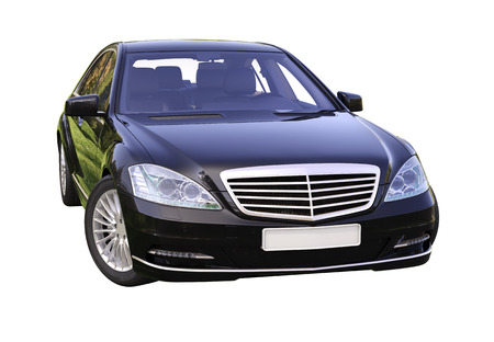 Modern luxury executive car isolated on a white backgroundの写真素材