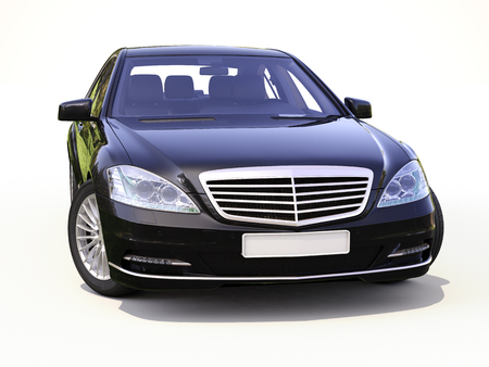 Modern luxury executive car on a white backgroundの写真素材