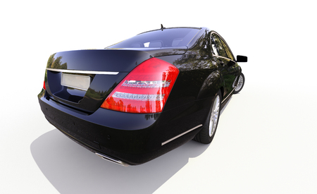 Modern luxury executive car on a white backgroundの写真素材