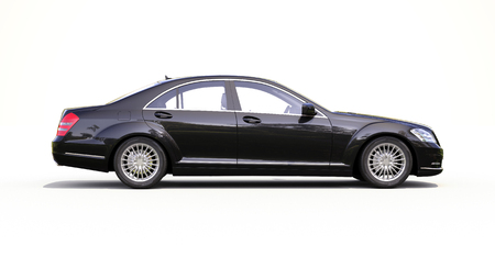 Modern luxury executive car on a white backgroundの写真素材