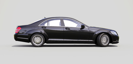 Modern luxury executive car on a gray backgroundの写真素材