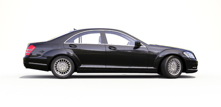 Modern luxury executive car on a white backgroundの写真素材