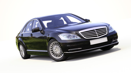 Modern luxury executive car on a white backgroundの写真素材