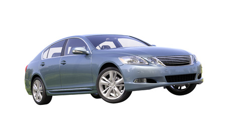 Modern luxury car isolated on a white backgroundの写真素材