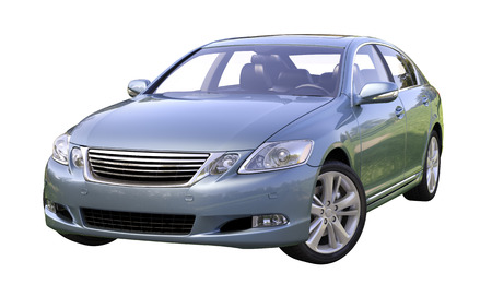 Modern luxury car isolated on a white backgroundの写真素材