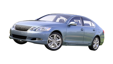 Modern luxury car isolated on a white backgroundの写真素材