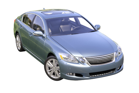 Modern luxury car isolated on a white backgroundの写真素材