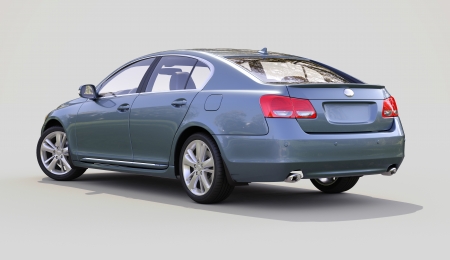 Modern luxury car on a gray backgroundの写真素材