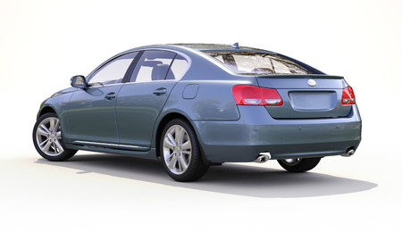 Modern car on a light background with a shadowの写真素材
