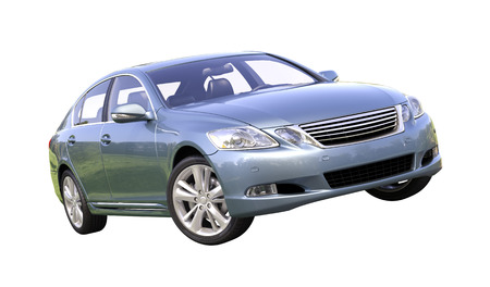Modern luxury car isolated on a white backgroundの写真素材