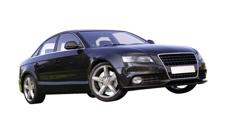 Modern luxury car isolated on a white backgroundの写真素材
