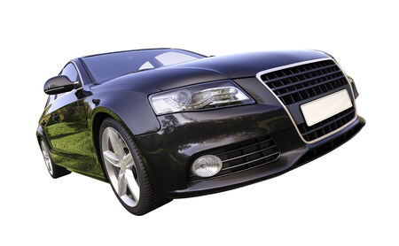 Modern luxury car isolated on a white backgroundの写真素材