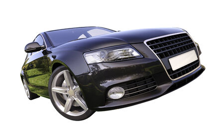Modern luxury car isolated on a white backgroundの写真素材