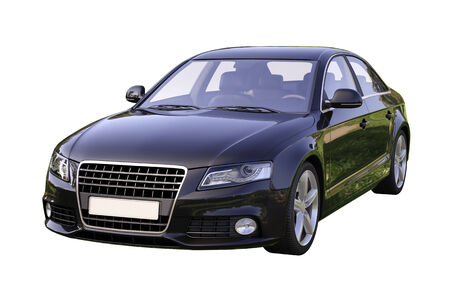 Modern luxury car isolated on a white backgroundの写真素材