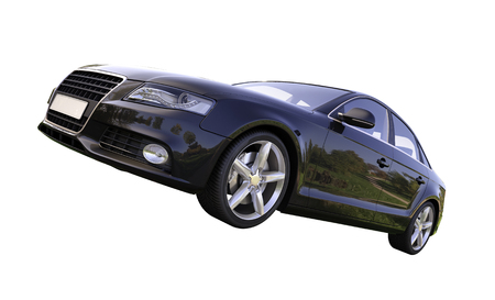 Modern luxury car isolated on a white backgroundの写真素材