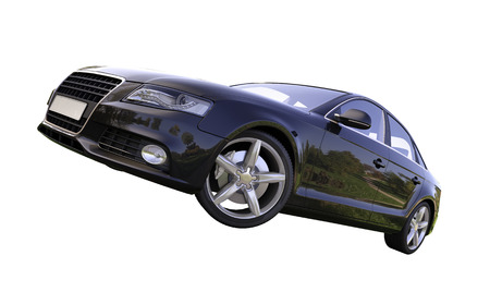 Modern luxury car isolated on a white backgroundの写真素材
