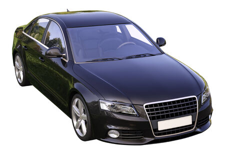 Modern luxury car isolated on a white backgroundの写真素材