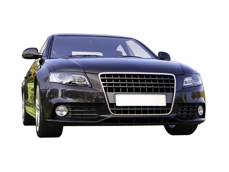 Modern luxury car isolated on a white backgroundの写真素材