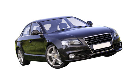 Modern luxury car isolated on a white backgroundの写真素材