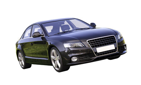 Modern luxury car isolated on a white backgroundの写真素材