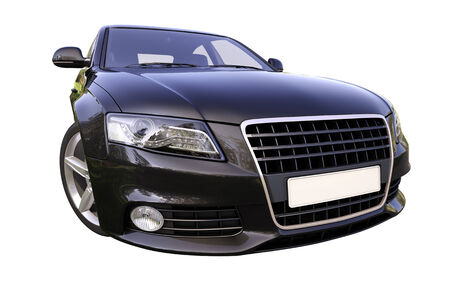 Modern luxury car isolated on a white backgroundの写真素材
