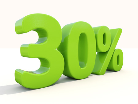 Thirty percent off. Discount 30%. 3D illustration.の写真素材