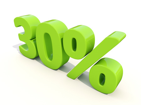 Thirty percent off. Discount 30%. 3D illustration.の写真素材