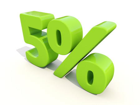 Five percent off. Discount 5%. 3D illustration.の写真素材