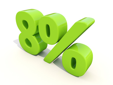 Eight percent off. Discount 8%. 3D illustration.の写真素材