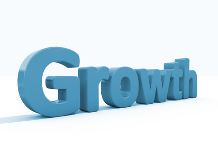 Word growth icon on a white background. 3D illustration.の写真素材