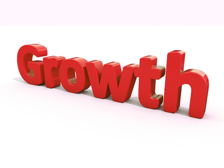 Word growth icon on a white background. 3D illustration.の写真素材