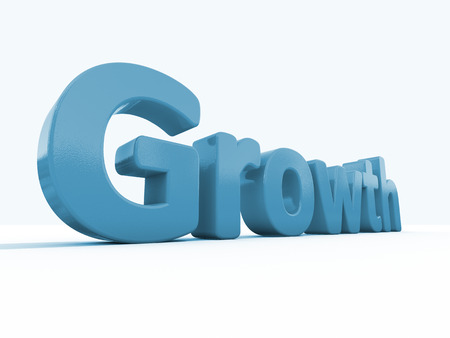 Word growth icon on a white background. 3D illustration.の写真素材