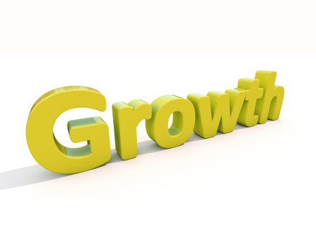 Word growth icon on a white background. 3D illustration.の写真素材