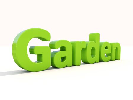 Word garden icon on a white background. 3D illustration.の写真素材