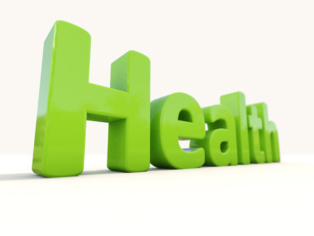 Word health icon on a white background. 3D illustration.の写真素材