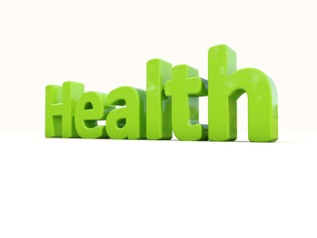 Word health icon on a white background. 3D illustration.の写真素材
